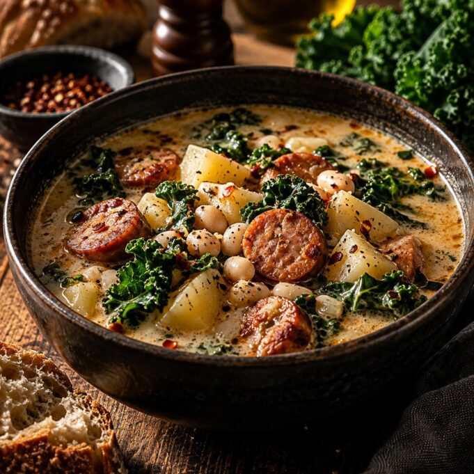 Zuppa Toscana: krémes olasz leves kolbásszal és kellel