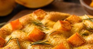 Dagasztás nélküli sütőtökös focaccia rozmaringgal Dagasztás nélküli sütőtökös focaccia rozmaringgal